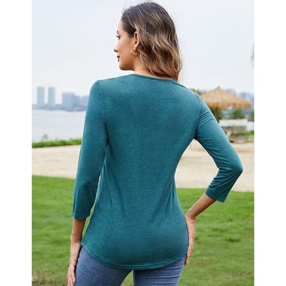 NWT Sosolism Medium Maternity Top in Green - Picture 4 of 5